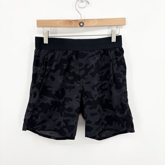Ten Thousand Tactical Shorts Mens Small Black Camo Running Gym Training Pockets - Picture 1 of 6